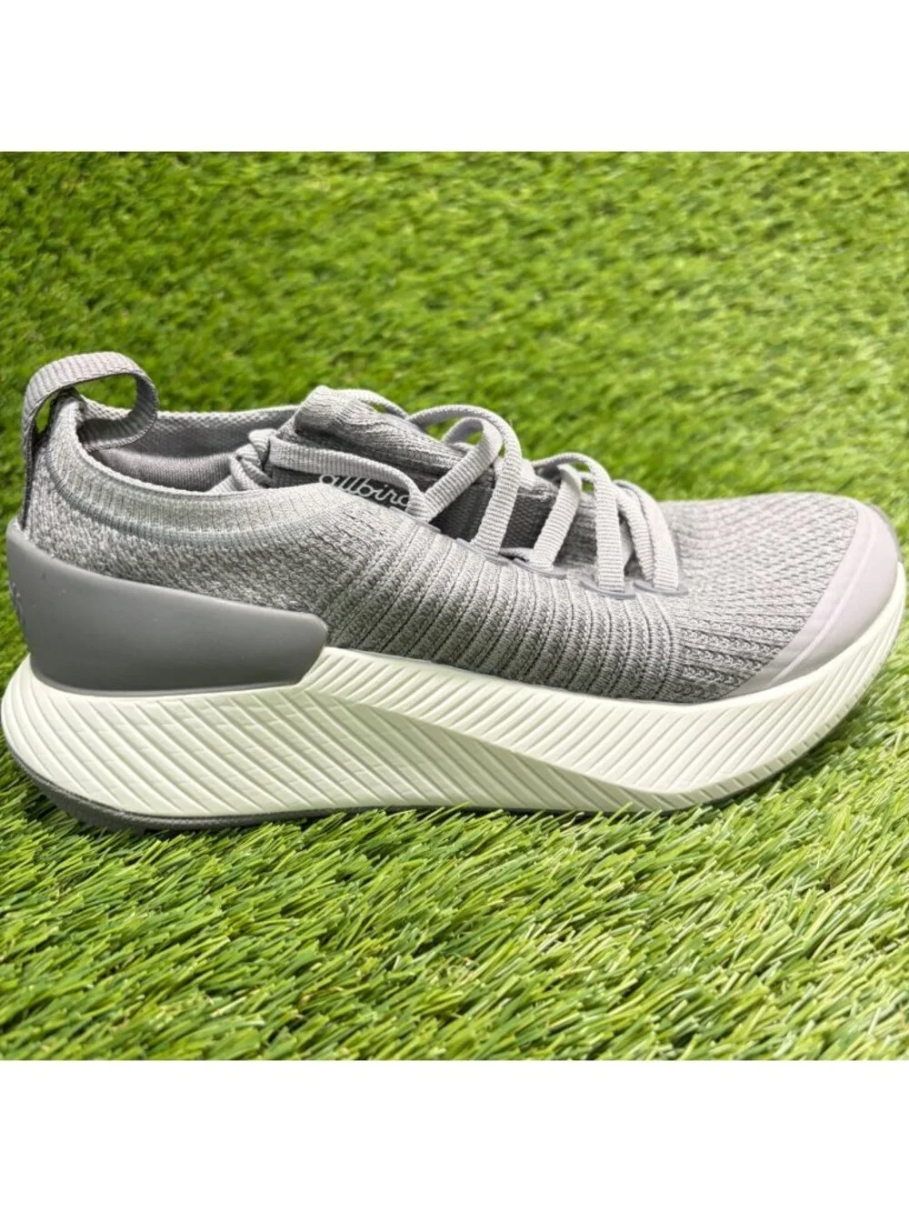 Allbirds Tree Glider Womens Size 5 Gray White Athletic Running Shoes Sneakers